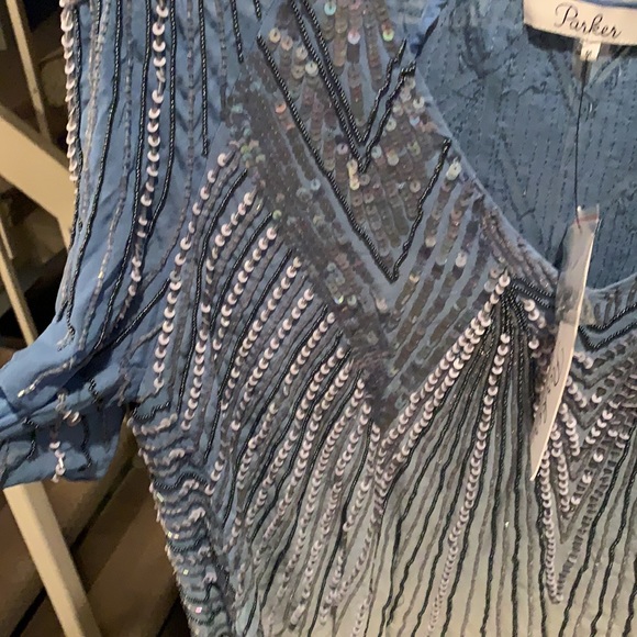 Blue beaded top - Picture 3 of 3